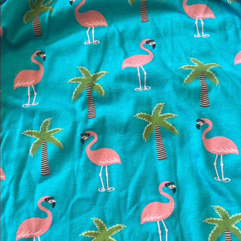 Flamingo and Palm Tree Print Shirt - Picture 4 of 4